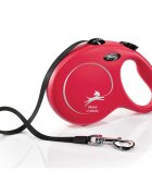 Flexi Classic lesă bandă retractabilă câini nylon roșu L(50kg 8m)