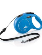 Flexi Classic lesă șnur retractabilă câini reflectorizant poliester albastru M(20kg 8m)