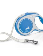 Flexi Comfort lesă bandă retractabilă câini nylon albastru L(60kg 5m)
