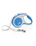 Flexi Comfort lesă bandă retractabilă câini nylon albastru S(15kg 5m)