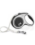 Flexi Comfort lesă bandă retractabilă câini nylon negru M(25kg 5m)