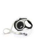 Flexi Comfort lesă bandă retractabilă câini nylon negru XS(12kg 3m)