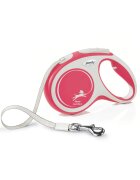 Flexi Comfort lesă bandă retractabilă câini nylon roșu M(25kg 5m)