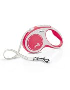Flexi Comfort lesă bandă retractabilă câini nylon roșu S(15kg 5m)