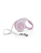 Flexi Comfort lesă bandă retractabilă câini nylon roz XS(12kg 3m)