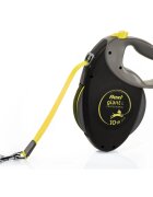 Flexi Giant lesă bandă retractabilă dresaj câini reflectorizant nylon neon L(50kg 10m)