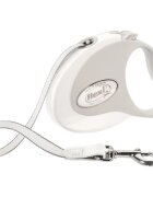 Flexi Style lesă retractabilă câini nylon alb S(12kg 3m)