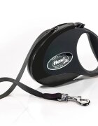 Flexi Style lesă retractabilă câini nylon negru M(25kg 5m)