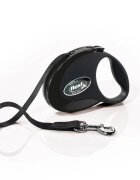 Flexi Style lesă retractabilă câini nylon negru S(12kg 3m)
