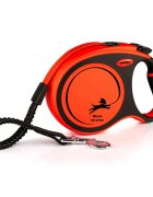 Flexi Xtreme lesă bandă retractabilă câini nylon portocaliu L(55kg 8m)