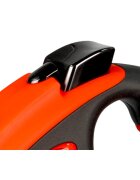Flexi Xtreme lesă bandă retractabilă câini nylon portocaliu L(65kg 5m)