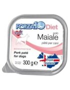 FORZA10 Monodiet Solo XS-XL Porc dietă veterinară tăviță hrană umedă monoproteică câini alergii (pate) 300g