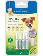 Francodex deparazitare externă naturală câini pipetă repelentă deparazitare externă naturală câini junior & adult XS-S(2 - 10kg) pipetă repelentă 1ml x 4buc