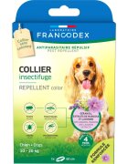 Francodex deparazitare externă naturală câini zgardă repelentă deparazitare externă naturală câini M(10 - 20kg) zgardă repelentă 60 cm gri 1buc