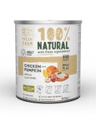 FRESH FARM Coarse XS-XL Pui și dovleac conservă hrană umedă fără cereale câini (pate) 800g
