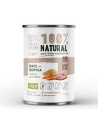 FRESH FARM Coarse XS-XL Rață și Quinoa conservă hrană umedă fără cereale câini (pate) 400g