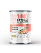 FRESH FARM Coarse XS-XL Somon și Zucchini conservă hrană umedă fără cereale câini (pate) 400g