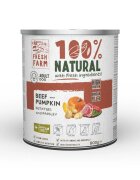 FRESH FARM Coarse XS-XL Vită și dovleac conservă hrană umedă fără cereale câini (pate) 800g