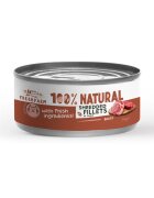 FRESH FARM Schredded fillets Vită și Pui conservă hrană umedă fără cereale pisici (în sos) 70g