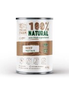 FRESH FARM Smooth XS-XL Vită conservă hrană umedă câini (pate) 400g