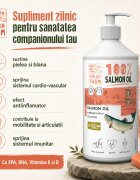 FRESH FARM Ulei de Somon supliment piele & blană sistem cardio-vascular câini ulei Ulei de Somon XS-XL supliment piele & blană sistem cardio-vascular câini și pisici flacon 500ml ulei