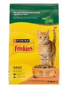 Friskies Adult Pui și Legume hrană uscată pisici 10kg