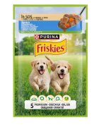 Friskies Junior XS-XL Pui și Morcov plic hrană umedă câini junior (în sos) 85g
