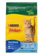 Friskies Sterilised Somon și Legume hrană uscată pisici sterilizate 10kg