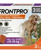 Frontpro deparazitare externă câini comprimate masticabile deparazitare externă câini XL(25 - 50kg) comprimate masticabile 136mg x 3buc