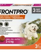 Frontpro deparazitare externă câini comprimate masticabile deparazitare externă câini XS-S(2 - 4kg) comprimate masticabile 11mg x 3buc