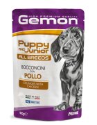 Gemon All Breeds Puppy and Junior XS-XL Pui plic hrană umedă fără cereale câini junior (în aspic) bax 100g x 24buc