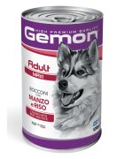 Gemon Maxi Adult L-XL Vită și Orez conservă hrană umedă câini (în aspic) 1250g