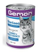 Gemon Sterilised Ton și Pește conservă hrană umedă pisici sterilizate (în aspic) 415g