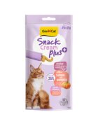 GimCat Snack Cream Plus Senior Somon și dovleac punguță recompense pisici senior 90g