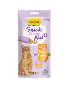 GimCat Snack Cream Plus Sterilized Pui și Morcov punguță recompense pisici sterilizate 90g