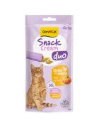 GimCat Snack Duo Cream Pui și dovleac punguță recompense pisici 90g