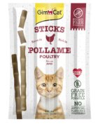 GimCat Sticks Pui punguță recompense fără cereale pisici 20g