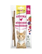 GimCat Sticks Pui și Fructe punguță recompense fără cereale pisici 20g
