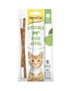 GimCat Sticks Vită și Mere punguță recompense fără cereale pisici 15g