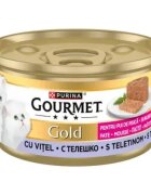 Gourmet Gold Mousse Kitten Vițel conservă hrană umedă pisici junior (mousse) 85g