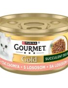 Gourmet Gold Succulent Delights Somon conservă hrană umedă pisici (în sos) 85g