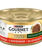 Gourmet Gold Succulent Delights Vită conservă hrană umedă pisici (în sos) 85g