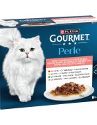 Gourmet Perle Vită Pui Iepure Somon plic hrană umedă pisici (în sos) bax 85g x 12buc