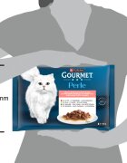 Gourmet Perle Vită Pui Iepure Somon plic hrană umedă pisici (în sos) multipack 85g x 4buc