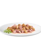 Gourmet PURINA Gold 4 arome (Vită Curcan și Rață Somon și Pui Pui și Ficat) pachet mixt conservă hrană umedă pisici (bucăti în sos) 85g x 4