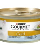 Gourmet PURINA Gold Double Pleasure Pește oceanic cu Spanac conservă hrană umedă pisici (în sos) 85g