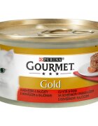 Gourmet PURINA Gold Savoury Cake Vită cu Roșii conservă hrană umedă pisici (bucăți de carne) 85g