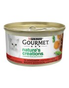 Gourmet PURINA Nature's Creations Vită cu Mazăre și Morcov conservă hrană umedă pisici 85g