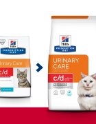 HILL'S Prescription Diet c/d Multicare Stress Pește oceanic dietă veterinară pisici hrană uscată sistem urinar sistem nervos & calmante 1.5kg