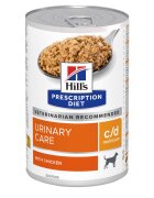 HILL'S Prescription Diet c/d Pui dietă veterinară câini conservă hrană umedă sistem urinar 370g